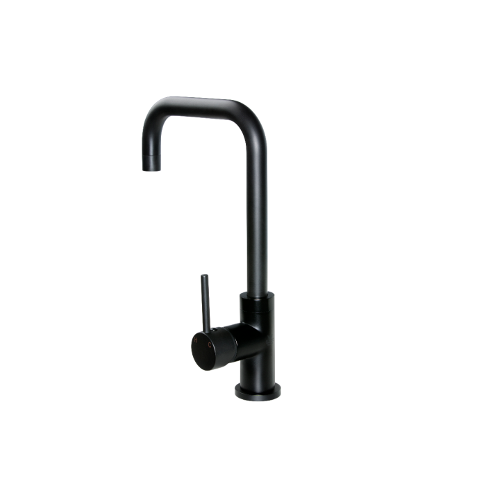 Meir Round Kitchen Mixer Tap Matte Black