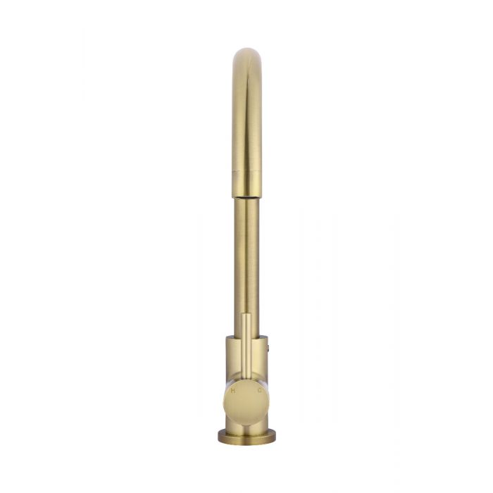 Meir Round Kitchen Mixer Tap Tiger Bronze