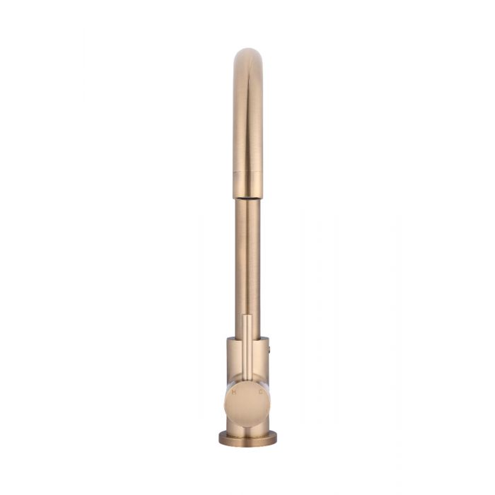 Meir Round Kitchen Mixer Tap Champagne