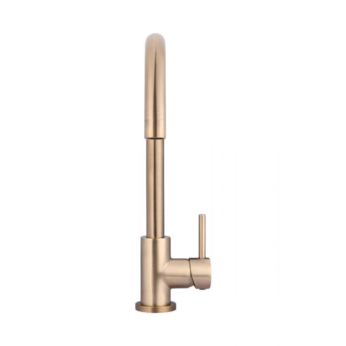 Meir Round Kitchen Mixer Tap Champagne