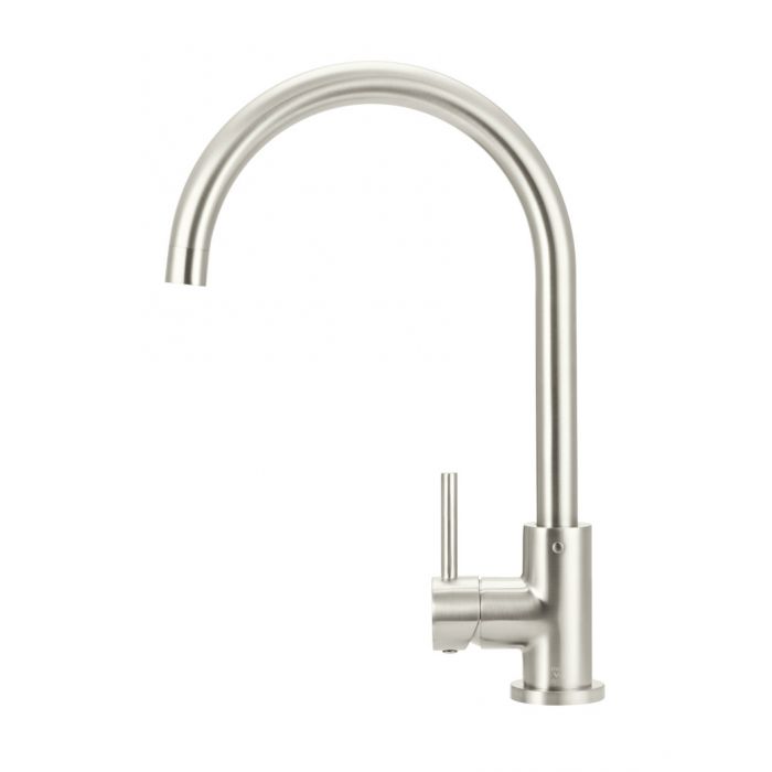 Meir Round Kitchen Mixer Tap Brushed Nickel
