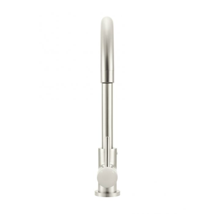 Meir Round Kitchen Mixer Tap Brushed Nickel