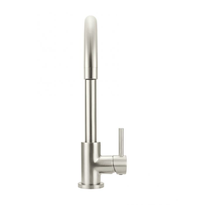 Meir Round Kitchen Mixer Tap Brushed Nickel