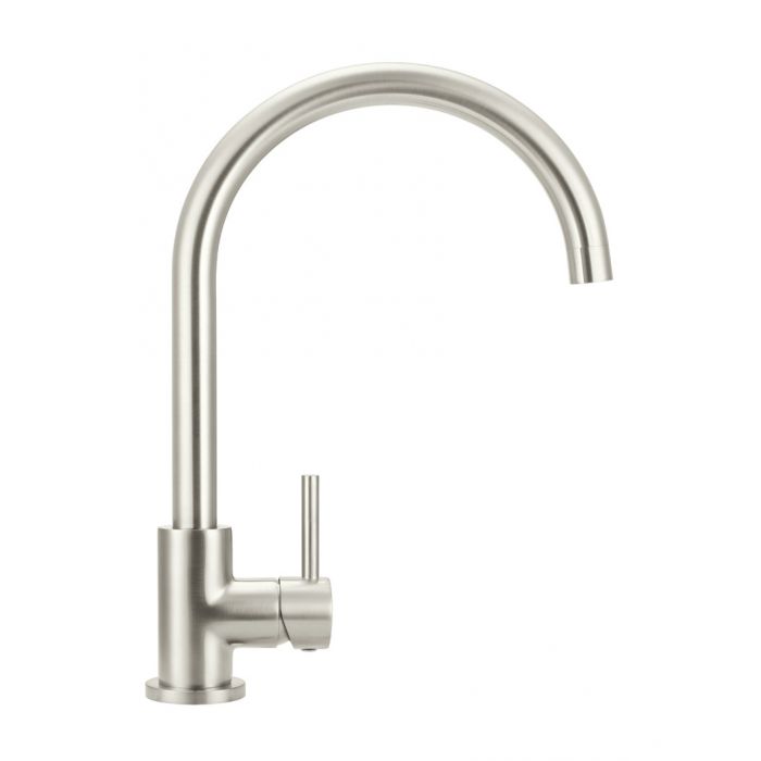 Meir Round Kitchen Mixer Tap Brushed Nickel