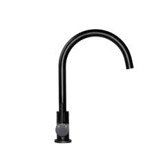 Meir Round Kitchen Mixer Tap Matte Black MK03