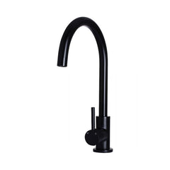 Meir Round Kitchen Mixer Tap Matte Black MK03