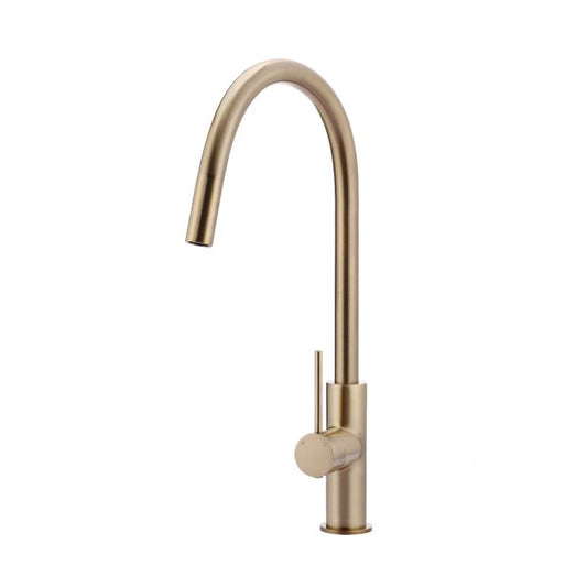 Meir Round Piccola Pull Out Kitchen Mixer Champagne