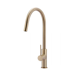 Meir Round Piccola Pull Out Kitchen Mixer Champagne