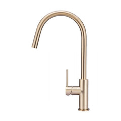 Meir Round Piccola Pull Out Kitchen Mixer Champagne