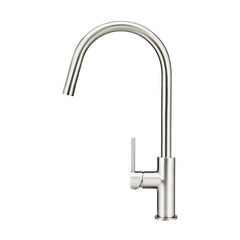 Meir Round Piccola Pull Out Kitchen Mixer Brushed Nickel