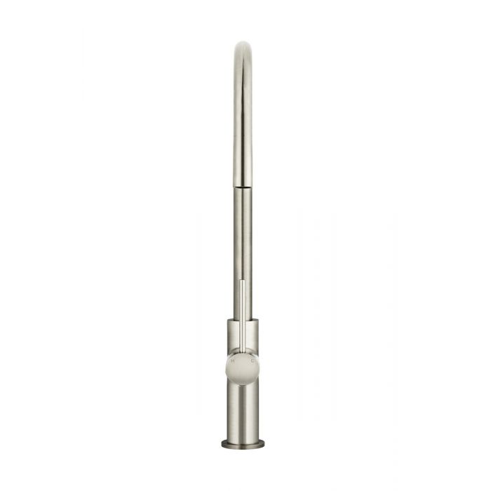 Meir Round Piccola Pull Out Kitchen Mixer Brushed Nickel