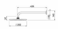 Methven Minimalist MK2 Overhead Shower Brushed Nickel