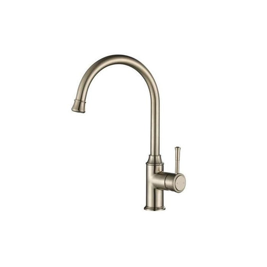Modern National Montpellier Gooseneck Sink Mixer Brushed Nickel