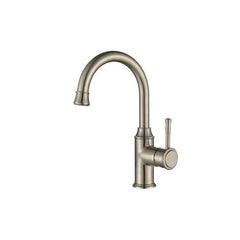 Modern National Montpellier Gooseneck Basin Mixer Brushed Nickel