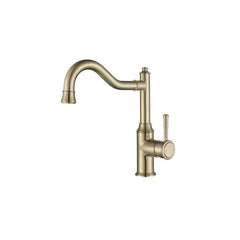 Modern National Montpellier Shepherds Crook Sink Mixer Brushed Bronze