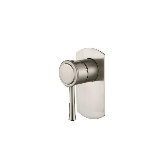 Modern National Montpellier Shower Bath Mixer Brushed Nickel