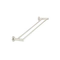 Meir Round Double Towel Rail Brushed Nickel