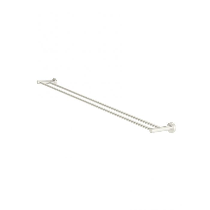 Meir Round Double Towel Rail Brushed Nickel