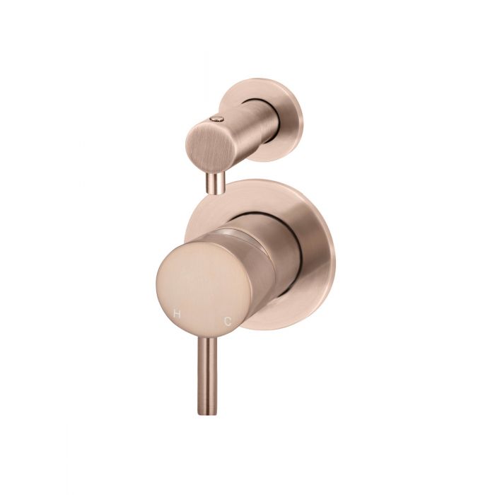 Meir Round Shower Mixer w/ Divertor Champagne