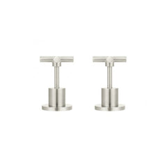 Meir Round Wall Top Assemblies Long Spindles Brushed Nickel