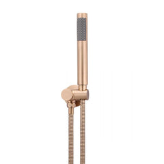 Meir Single Function Round Shower On Bracket Champagne