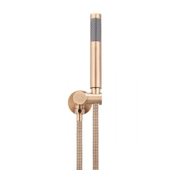 Meir Single Function Round Shower On Bracket Champagne