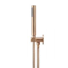 Meir Single Function Round Shower On Bracket Champagne