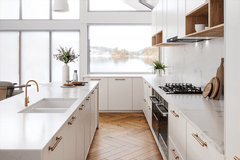Naples Pull Out Sink Mixer - Brushed Brass