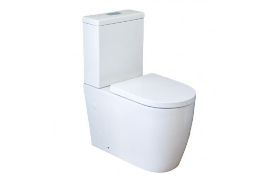 Narva Rimless Close Coupled Back to Wall Toilet Suite with Soft Close Quick Release Seat