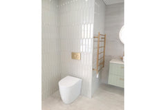 Package - Narva Rimless Floor Mounted Pan & Seat + Geberit In-wall Cistern + Flush Plate