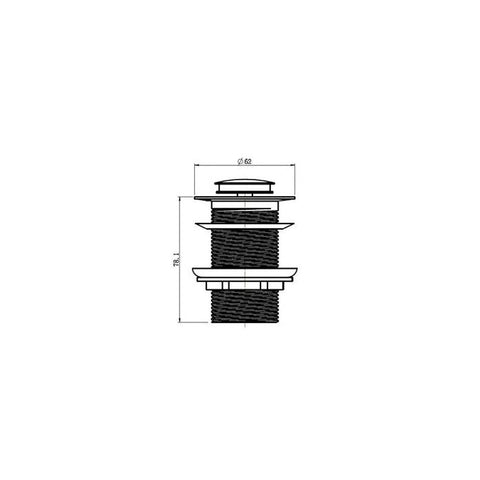 Modern National 32mm Brushed Nickel Plug and Waste