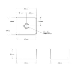 Turner Hastings Novi 50 x 46 Fine Fireclay Butler Sink