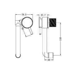 Nero Caravan Low Profile Mixer With Spout Hob Mounted