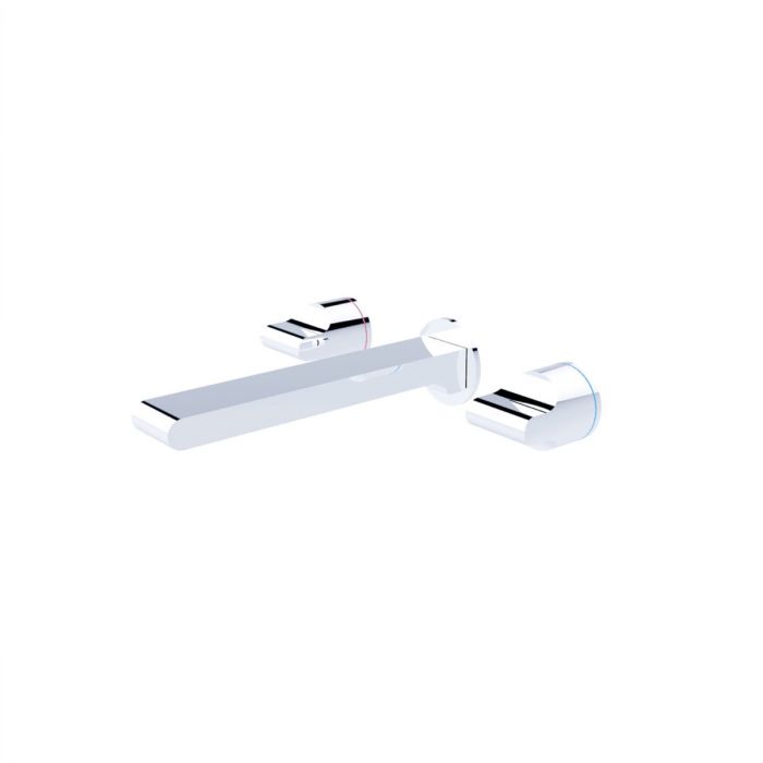 Nero Pearl Wall Basin Bath Set - Chrome