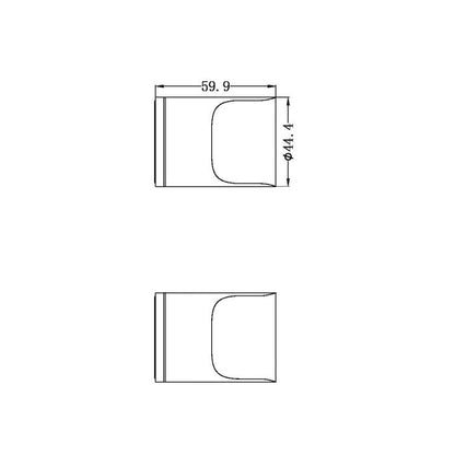 Nero Pearl Wall To Assemblies Pair - Chrome