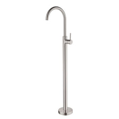 Nero Dolce Floor Mounted Bath Filler Mixer - Brushed Nickel