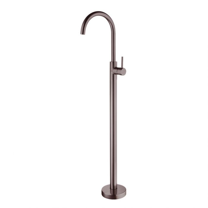 Nero Dolce Floor Mounted Bath Filler Mixer - Brushed Bronze