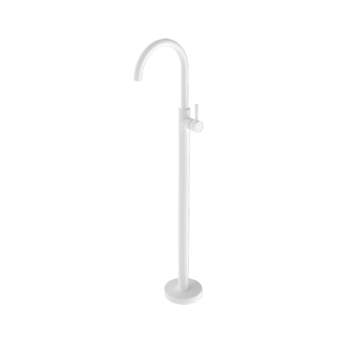 Nero Dolce Floor Mounted Bath Filler Mixer - Matte White