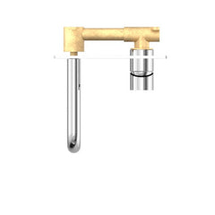 Mecca Wall Basin Mixer Combination w/ Plate - Chrome