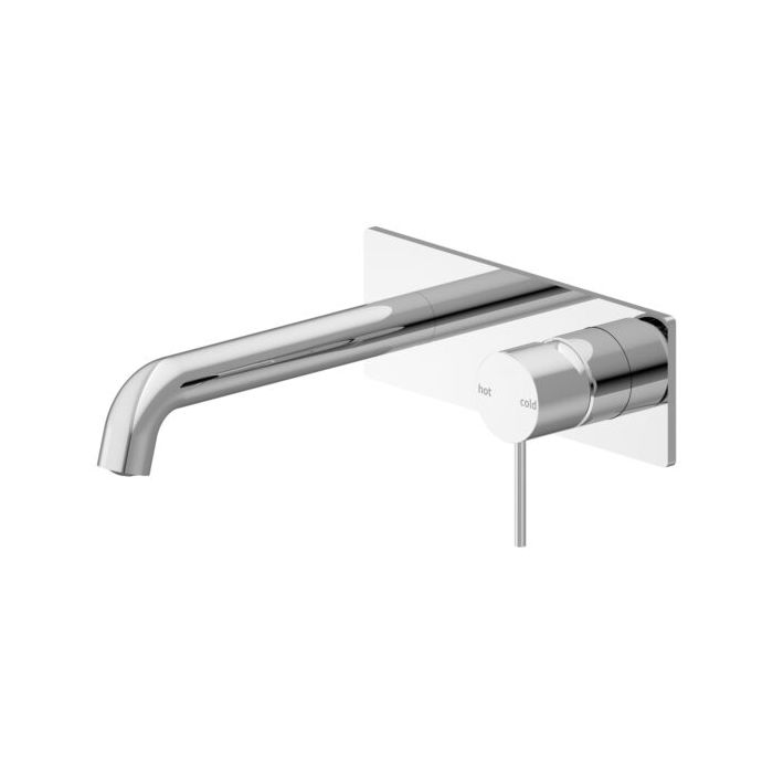 Mecca Wall Basin Mixer Combination w/ Plate - Chrome