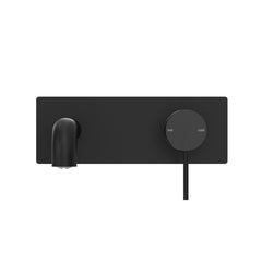 Mecca Wall Basin Mixer Combination w/ Plate - Matte Black