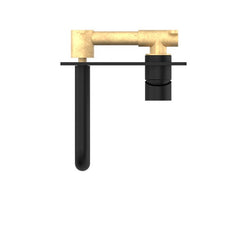 Mecca Wall Basin Mixer Combination w/ Plate - Matte Black