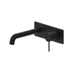 Mecca Wall Basin Mixer Combination w/ Plate - Matte Black