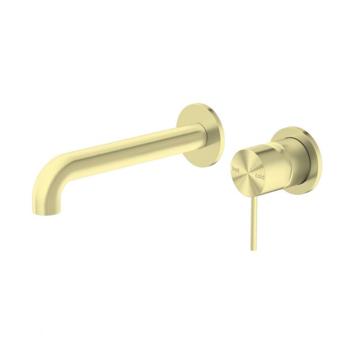 Mecca Wall Basin Mixer Combination Seperate Plate - Brushed Gold