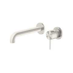 Mecca Wall Basin Mixer Combination Seperate Plate - Brushed Nickel