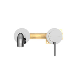 Mecca Wall Basin Mixer Combination Seperate Plate - Chrome