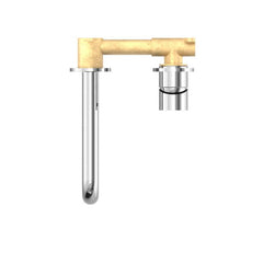 Mecca Wall Basin Mixer Combination Seperate Plate - Chrome