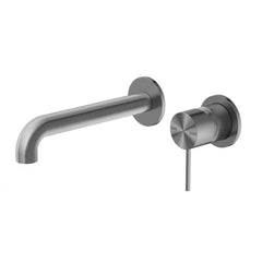 Mecca Wall Basin Mixer Combination Seperate Plate - Gun Metal
