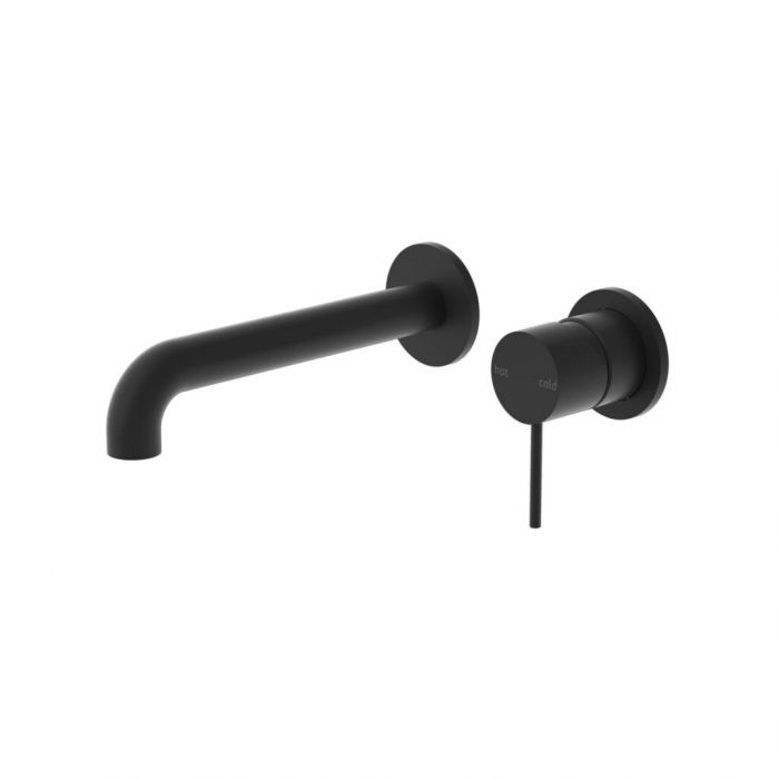 Mecca Wall Basin Mixer Combination Seperate Plate - Matte Black
