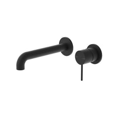Mecca Wall Basin Mixer Combination Seperate Plate - Matte Black